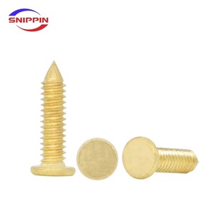 Tornillo autorroscante de latón de cabeza plana sin ranura, personalizado, no estándar, M2x7.5 mm, para montaje empotrado, con punta de cabeza lisa - Product Image 1