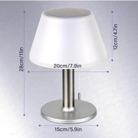 Lampes de table solaires modernes 10 LED étanches en acier inoxydable ABS interrupteur à 3 vitesses protégeant les yeux de l'éclairage extérieur