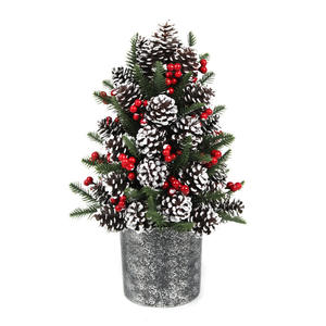 Para <span class=keywords><strong>Amazon</strong></span> Best Seller 14*14*21cm PE y cono <span class=keywords><strong>de</strong></span> pino árbol <span class=keywords><strong>de</strong></span> mesa <span class=keywords><strong>de</strong></span> <span class=keywords><strong>Navidad</strong></span> interior decoración del día del hogar decoraciones <span class=keywords><strong>de</strong></span> <span class=keywords><strong>Navidad</strong></span> - Product Image 2