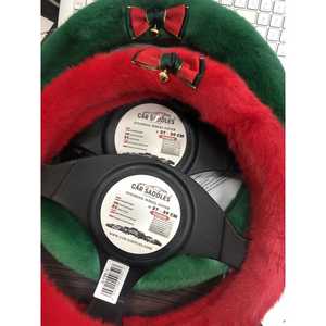 Funda para Volante de Coche, 37-39 cm, Piel Sintética, Estilo Navideño - Product Image 1