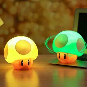Hot Sale <strong>Super</strong> Mary LED Acrylic Mushroom Night Light <strong>Lamp</strong> Rechargeable Small 50000 Hours <strong>Mario</strong> Desktop Bedside with Sound - Product Image 2