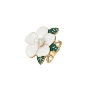 Broche de flor con incrustaciones de perlas, aleación de zinc, negro, blanco, regalo para mujer, accesorio de moda - Product Image 5