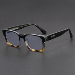 Monturas de anteojos ópticos de lujo para hombre, alta calidad, Anti luz azul, rectángulo negro, inserto de Metal Cp, pantalla de ordenador de teléfono - Product Image 2