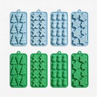 Moule de Noël en silicone Bonhomme de neige, Homme en pain d'épices, Flocon de neige pour chocolat, plateau de cuisson pour DIY, chocolat, cire fondante, outils à gâteau