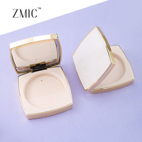 Échantillons Gratuits – Boîtier Compact Carré en Plastique pour Poudre, Contenant Cosmétique Vide, Boîtier Compact Carré pour Fard à Joues avec Miroir