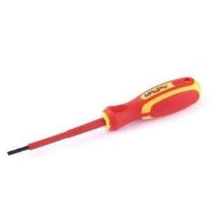 3x75 Flat Insulated <b>Screwdriver</b> Red Yellow Handle <b>Precision</b> Tool - Product Image 1