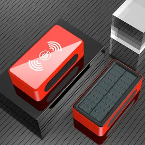 Nhà máy giá rẻ giá 50000mAh Điện thoại di động ngân hàng, bán Hot ngoài trời không dây năng lượng mặt trời sạc điện thoại Nhà cung cấp điện