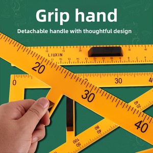Bộ tam giác từ tính bằng nhựa 50cm, thước đo góc 30cm, thước kẻ, thước đo có thể gập lại dành cho giáo viên - Product Image 3