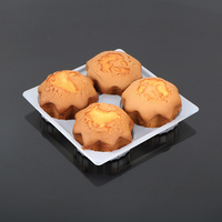 Jetable PP Plastique Crevettes Gâteau Plateau Alimentaire Anti-Gel PET Conteneur de Stockage pour Sushi Bento Boîte Gelée Rectangulaire pour Emballage