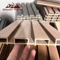 Panel de Pared Exterior Wayon, Rejilla con Diseño de Madera 3D, Revestimiento Exterior Resistente al Agua y a los Rayos UV para Decoración