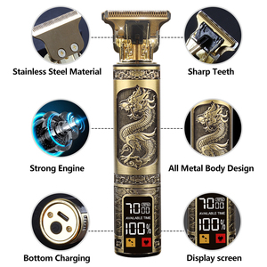 เครื่องตัดผมวินเทจ T9 แบบชาร์จไฟได้ สำหรับโกนหนวดและตัดแต่งทรงผมผู้ชาย สำหรับช่างตัดผมมืออาชีพ สินค้าขายดีรุ่นใหม่ - Product Image 5