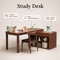 Plateau de clavier multifonctionnel moderne 3-en-1 en bois de caoutchouc massif durable, couleur personnalisable, pour bureau à domicile, chambre d'étudiant
