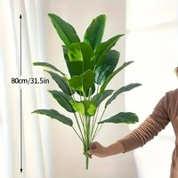Palmiers tropicaux et grandes feuilles de bananier en plastique, fausse verdure pour la décoration extérieure du jardin et de la maison, plantes décoratives artificielles