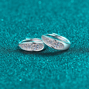 Bijoux fins boucles d'oreilles à la mode 925 en argent Sterling Vvs1 Moissanite diamant classique Cycle <span class=keywords><strong>vertueux</strong></span> conception boucles d'oreilles pour <span class=keywords><strong>les</strong></span> femmes - Product Image 4