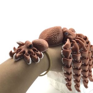 فاشين ألعاب أخطبوط ثلاثية الأبعاد مرحة ومرنة للأطفال، مجسمات حيوانات بحرية كريستالية، تذكارات حوض السمك، شخصيات أكشن مطبوعة ثلاثية الأبعاد للأطفال - Product Image 3