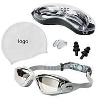 Bonnet pince-nez avec logo personnalisé paquets de bouchons d'oreille lunettes pour nager sans fuite adulte protection UV lunettes de natation anti-buée pour triathlon