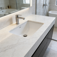 Dalles de quartzite Premium AKS-AC7000, découpées à la machine, grand format moderne, personnalisées pour comptoirs de cuisine et de salon, et lavabos