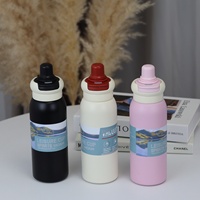 Bouteille isotherme personnalisée en acier inoxydable 304, anti-fuite, avec couvercle à poignée, maintien au chaud/froid 12-24 heures, pour le sport