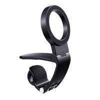 Support magnétique pour téléphone de voiture, fixation tableau de bord à clip ressort, support pliable pour pare-soleil, aimant N52, support réglable à 360 degrés