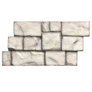 Wholesale Artificial Stone Polyurethane Anti-UV Exterior Wall Retro Decoration PU City Wall Stone