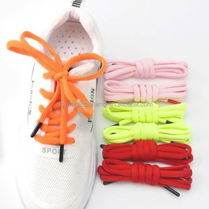 Lacets de chaussures en polyester ovales et ronds tendance avec embouts métalliques, lacets plats personnalisés pour baskets - Product Image 2