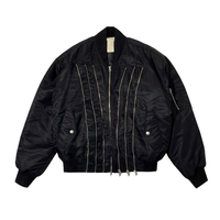 Veste coupe-vent imperméable de haute qualité pour homme, multi-zips, rembourrée en coton, style bomber en nylon