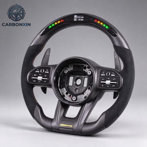 Volante de Fibra de Carbono y Cuero Personalizado de Alta Calidad con LED para Mercedes Benz CLS W218/W219, Clase C W205 W204, Clase G, Clase S W221 - Product Image 2