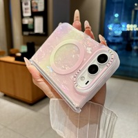 Coque de téléphone pour iPhone Duo, style INS, texture dégradée, color-blocking, pour Apple 18 Fold Pro Max, avec protection de la charnière