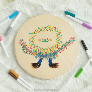 Đường Kính 20Cm Vòng Bằng Gỗ Vải Hội Đồng Quản Trị Bức Tranh Bằng Gỗ Bạch Dương Gỗ Tấm Đổ Bức Tranh Nghệ Thuật Hàng Thủ Công Sơn Nghệ Thuật Bức Tranh - Product Image 6