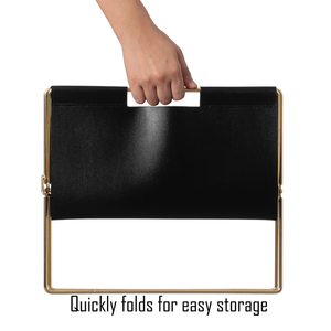 Portariviste pieghevole in pelle nera 9-in cesto <span class=keywords><strong>per</strong></span> libri e <span class=keywords><strong>porta</strong></span> giornali <span class=keywords><strong>per</strong></span> salotti e uffici domestici - Product Image 5