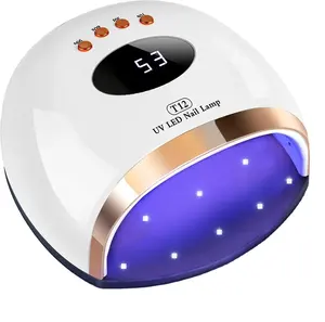 Penjualan Terbaik lampu kuku LED UV 158W pengering Kutek Gel untuk Salon 4 pengaturan waktu mesin Sensor otomatis untuk penggunaan Salon kuku