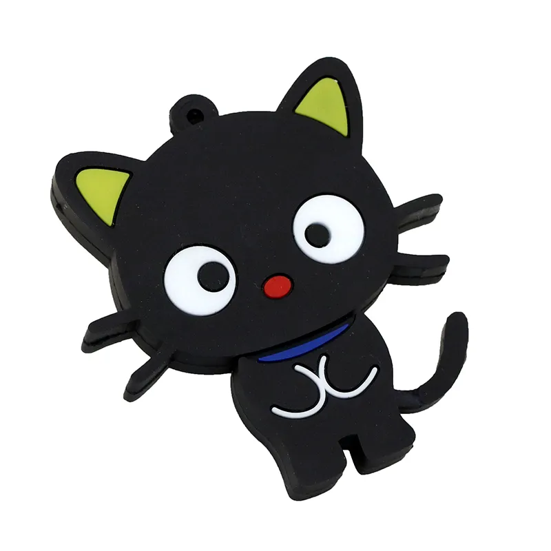 Pendrive de gatinho preto, 256 gb 32gb 4 64 128 16 8 256 gb, usb, criativo, animal, disco u, mini presente