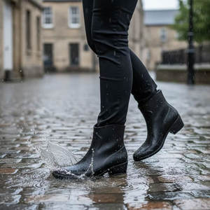 <span class=keywords><strong>Stivali</strong></span> da <span class=keywords><strong>Pioggia</strong></span> in Gomma Impermeabili di Alta Qualità con Stampa Personalizzata per Ragazze e Donne, Modello Western a Metà Polpaccio per Estate e Autunno - Product Image 2