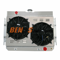Radiateur 4 rangées + ventilateur avec cache pour Chevrolet Impala/Bel Air/Chevelle essence 1963-1967