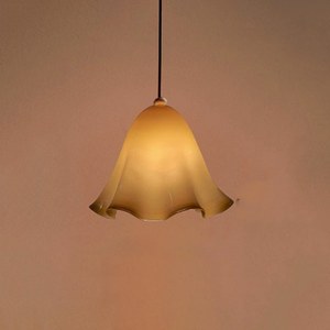 Green Gradient Glass Pendant <b>Light</b> With Skirt Design For Dining Room Entryway Lighting Gold Base Copper Body Led <b>Light</b> Source - Product Image 4