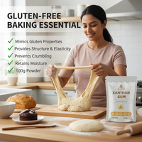 Gomme xanthane non-OGM de qualité alimentaire, épaississant pour pains sans gluten, émulsifiant et stabilisateur, zéro glucides net, fourni par l'usine