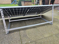 Support solaire triangulaire en aluminium à prix d'usine pour système photovoltaïque sur toit ou au sol, pour 1 ou 2 modules