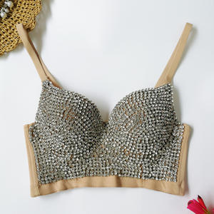 Commercio all'ingrosso 2023 moda Sexy Bustier regolabile Plus Size corsetto di cristallo strass <span class=keywords><strong>reggiseno</strong></span> top canotta con Pad - Product Image 6