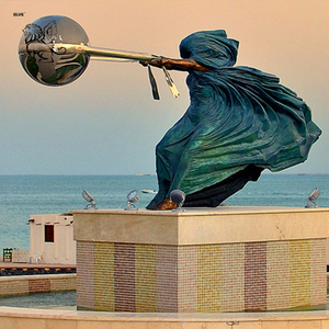 BLVE Grand Art En Métal En Plein Air Forces Naturelles <span class=keywords><strong>Mère</strong></span> Terre <span class=keywords><strong>Gaia</strong></span> Bronze Statue en acier inoxydable boule sculpture - Product Image 4