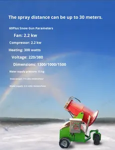 Machine à neige professionnelle en stock usine, livraison rapide, équipement de production de neige pour parcs d'attractions et stations de <span class=keywords><strong>ski</strong></span>, modèle portable pour neige artificielle extérieure - Product Image 6