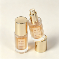 Nouvelles bouteilles vides en verre dépoli de 30 ml, 100 ml, 120 ml avec pompe pulvérisatrice pour huiles essentielles, fond de teint, huiles capillaires, sérums – Emballage cosmétique