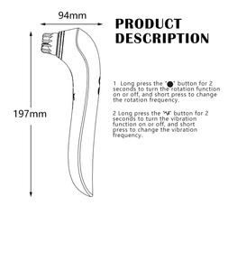 Großhandel Sexspielzeug <span class=keywords><strong>2</strong></span> in 1 Dildo vibrator 360 Rotierender Kopf Klitoris lecken Rotierender G-Punkt Vibrator - Product Image 4