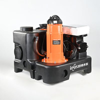 Station de relevage des eaux usées intégrée intelligente à double pompe, contrôle entièrement automatique, contrôle par flotteur, réservoir PE, spécifique aux sous-sols, OEM de haute qualité