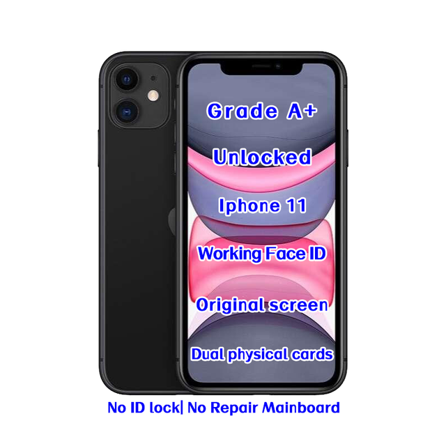 Wholesale Used for 11 128GB Black Unlocked Original Smartphone Face ID 4GB RAM Factory Supplier Bulk Order Hot Sale