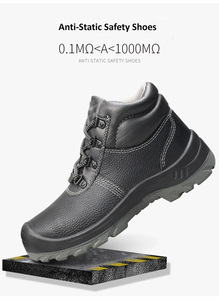 High Quality S3 SRC Slip Resistance Breathable Leather <strong>Waterproof</strong> Steel Toe Mid-Cut Work Safety <strong>Shoes</strong> for Men <strong>Women</strong> - Product Image 2