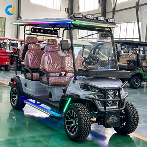Robetaa - Carro de Golf Eléctrico de 6 Plazas en Oferta, para Transporte en Hoteles, Estilo Todoterreno Elevado, Buggy de Golf para 6 Personas - Product Image 3