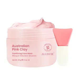 粉红粘土面膜定制美容有机护肤深层清洁去角质粉红泥面膜自有品牌化妆品