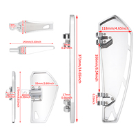 Kit de repose-pieds pour conducteur et passager en aluminium CNC noir/chrome pour Harley Touring Softail Dyna