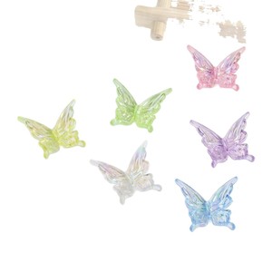 Breloques Papillon Transparents en Résine pour DIY, Accessoires pour Pinces à Cheveux, Matériel pour Épingles à Cheveux et Broches Faites à la Main, Style Classique, 6 Couleurs - Product Image 5