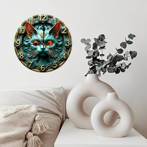 Round Wooden Wall <b>Clock</b> 25cm Wood Grain Dial Silent Non Ticking Home Bedroom Study Room Decor - Product Image 2